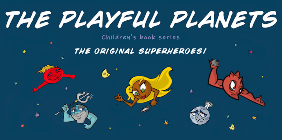 Space books for kids - The Playful Planets children's astronomy series